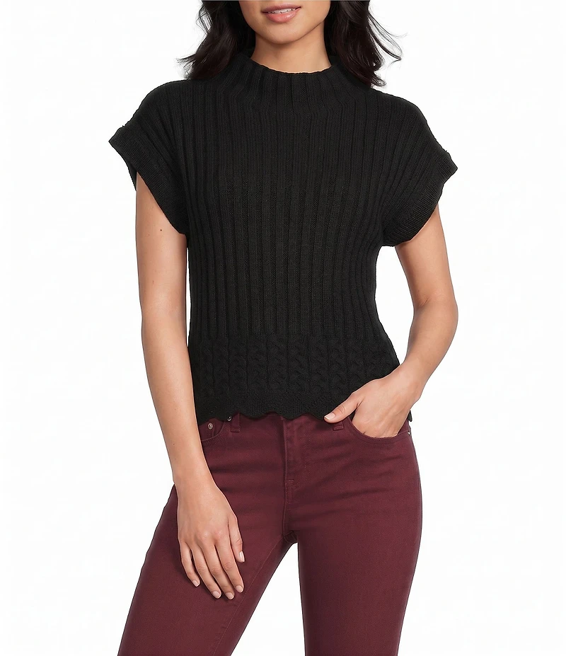 Papermoon Mock Neck Sweater Top