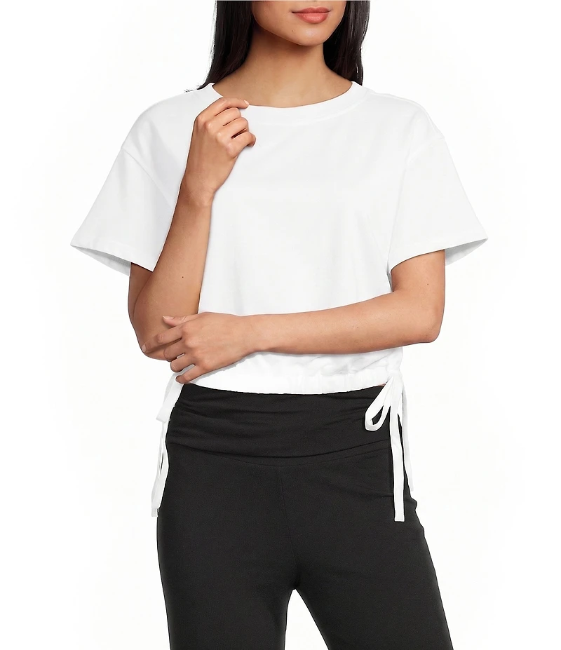 Papermoon Short Sleeve Side Tie Bubble Top