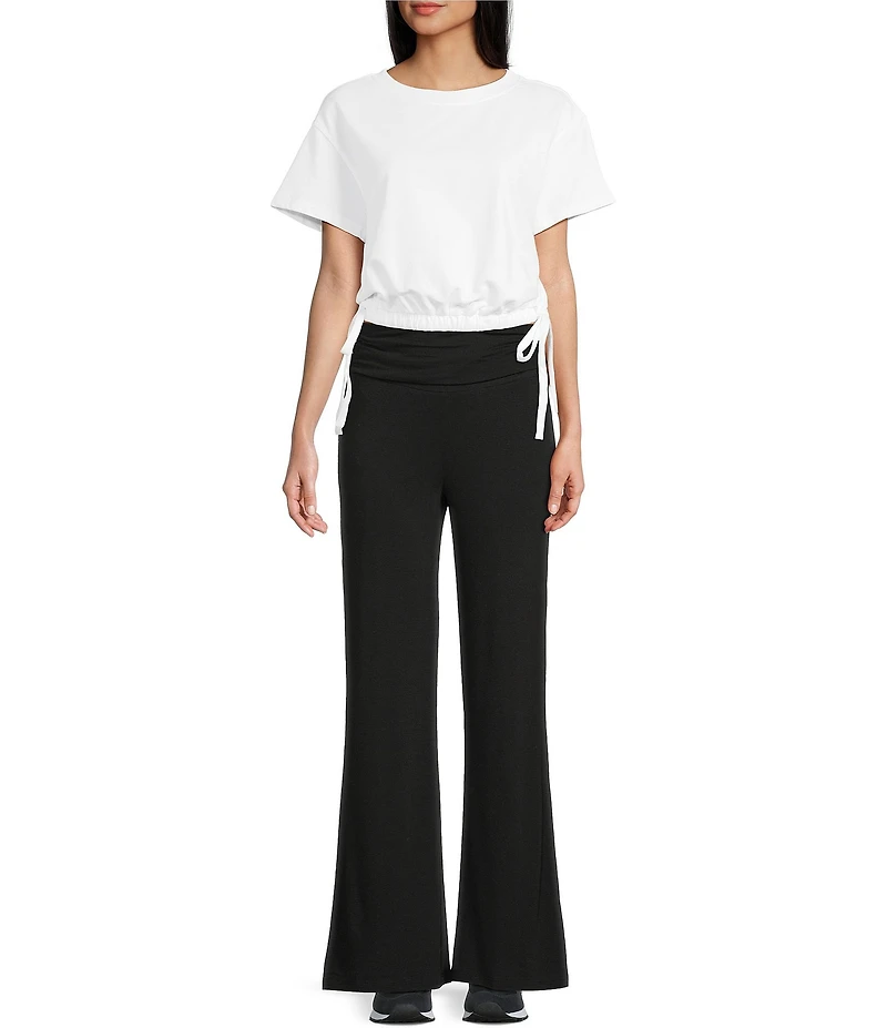 Papermoon Short Sleeve Side Tie Bubble Top