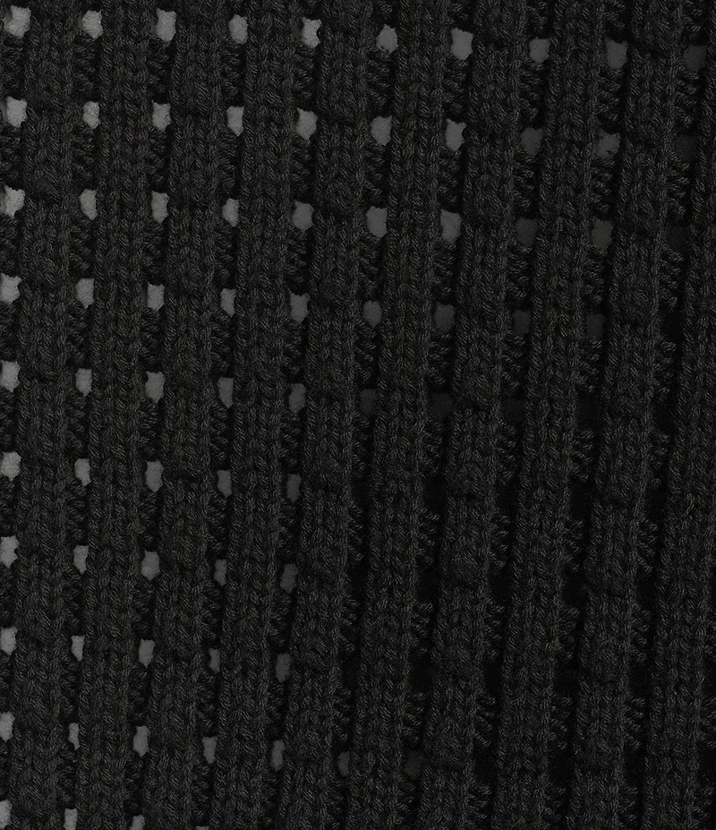 Papermoon Sweater Knit Scoop Neck Sleeveless Ruffle Hem Top