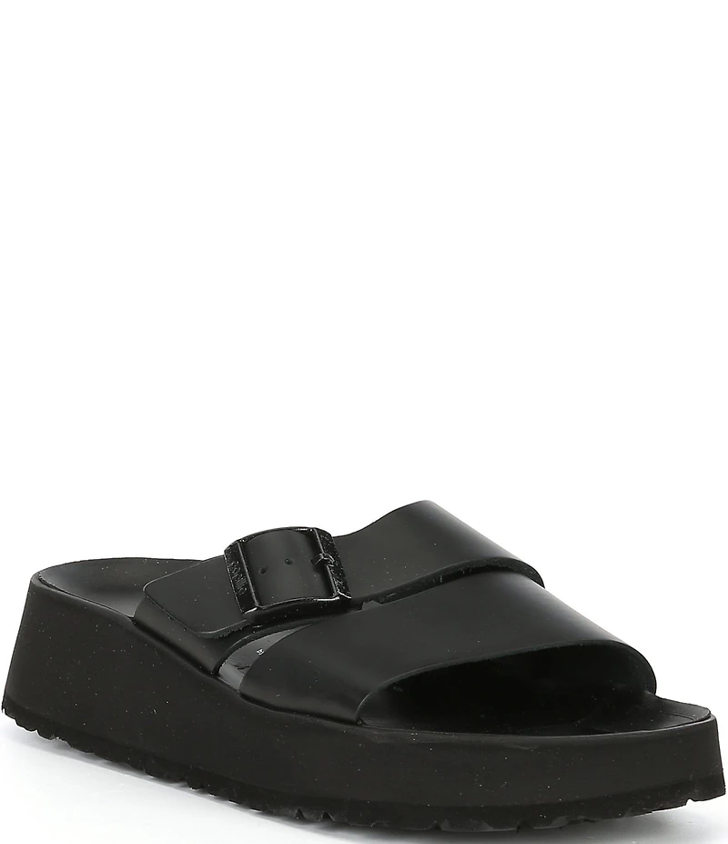 Papillio by Birkenstock Almina Leather Platform Slide Sandals