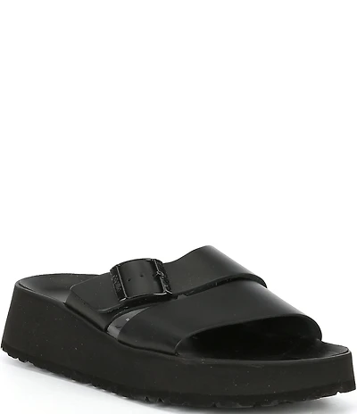 Papillio by Birkenstock Almina Leather Platform Slide Sandals