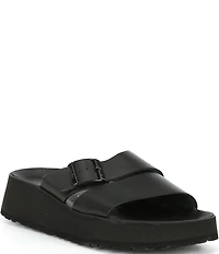 Papillio by Birkenstock Almina Leather Platform Slide Sandals