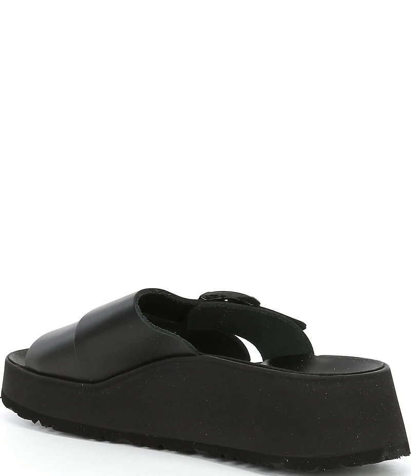 Papillio by Birkenstock Almina Leather Platform Slide Sandals