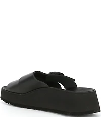 Papillio by Birkenstock Almina Leather Platform Slide Sandals