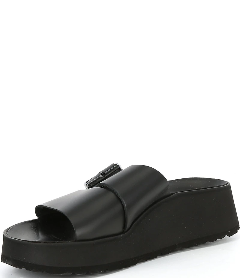 Papillio by Birkenstock Almina Leather Platform Slide Sandals