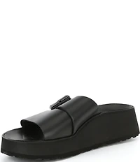 Papillio by Birkenstock Almina Leather Platform Slide Sandals