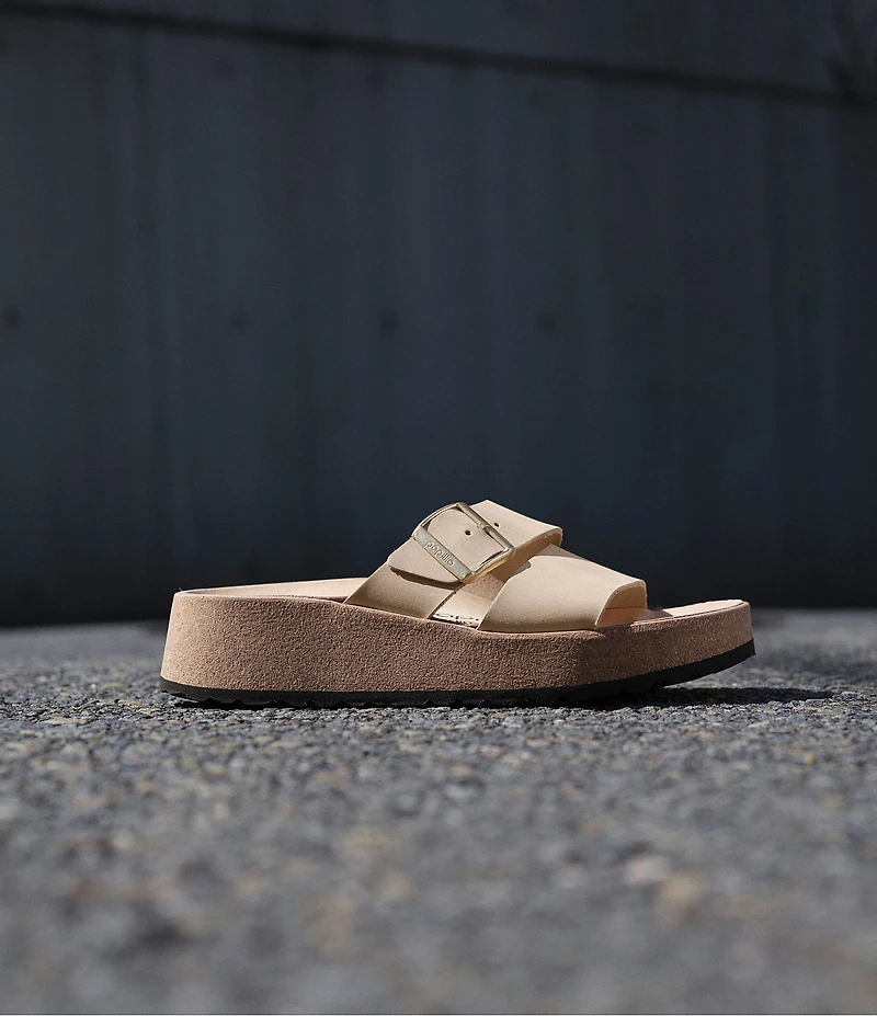 Papillio by Birkenstock Almina Nubuck Platform Slide Sandals