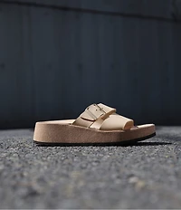 Papillio by Birkenstock Almina Nubuck Platform Slide Sandals