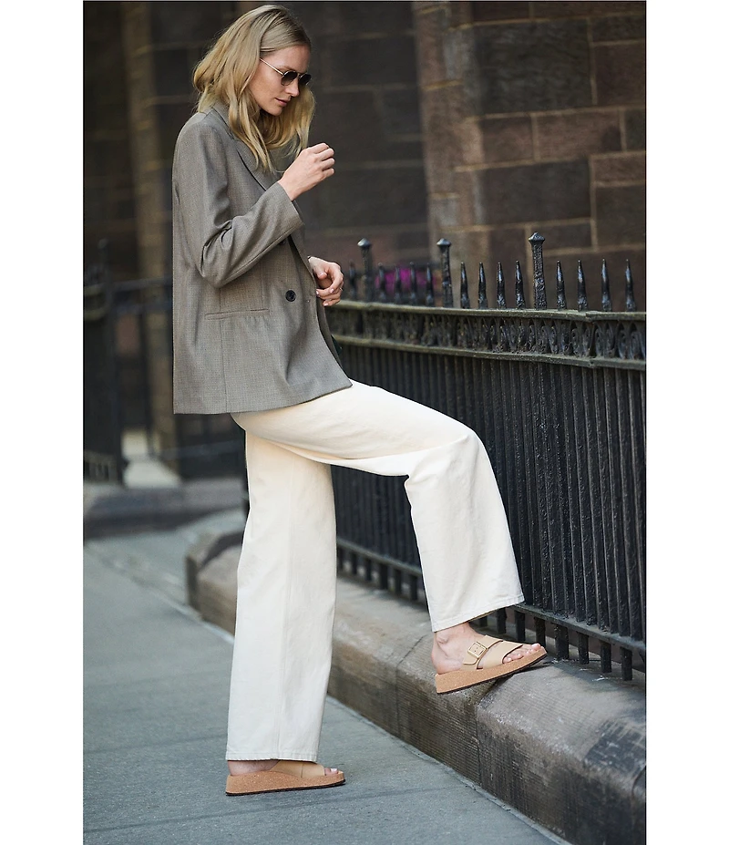 Papillio by Birkenstock Almina Nubuck Platform Slide Sandals