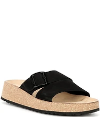 Papillio by Birkenstock Almina Nubuck Platform Slide Sandals