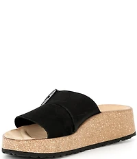 Papillio by Birkenstock Almina Nubuck Platform Slide Sandals