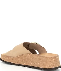 Papillio by Birkenstock Almina Nubuck Platform Slide Sandals