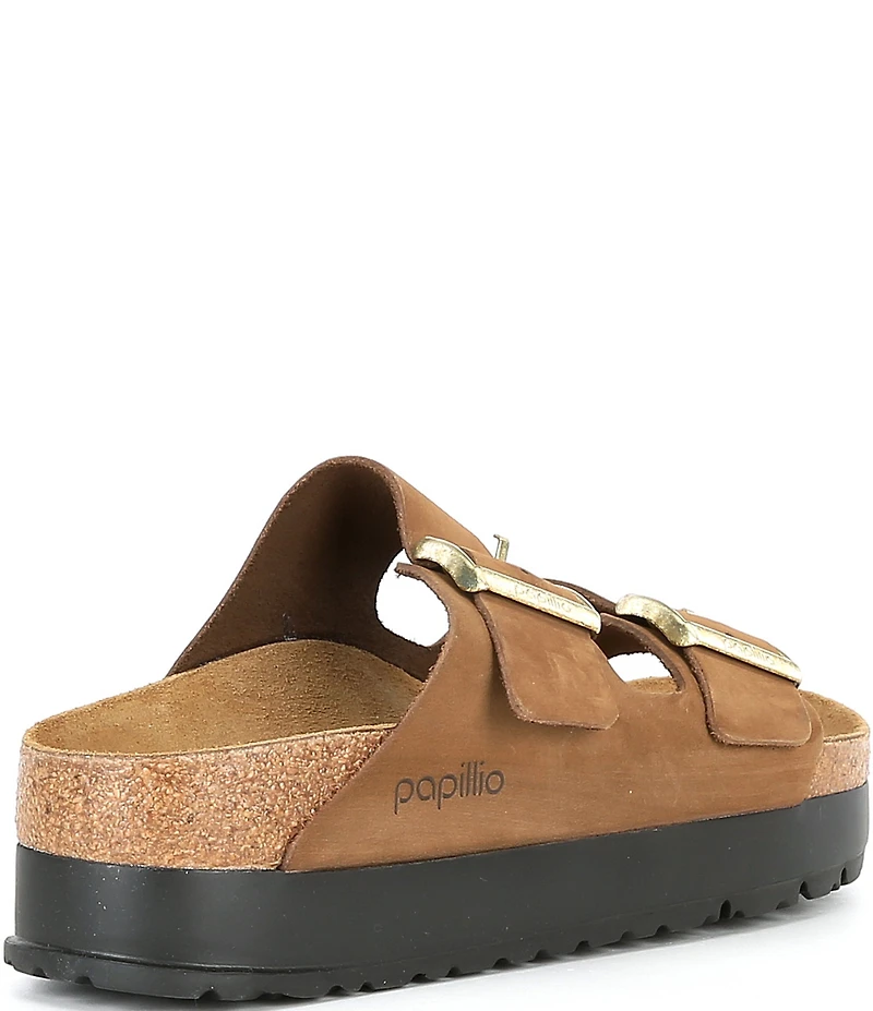 Papillio by Birkenstock Women's Arizona Suede Nubuck Platform Sandals