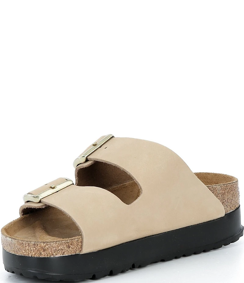 Papillio by Birkenstock Women's Arizona Suede Nubuck Platform Sandals