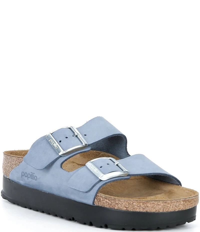 Papillio by Birkenstock Women's Arizona Suede Nubuck Platform Sandals