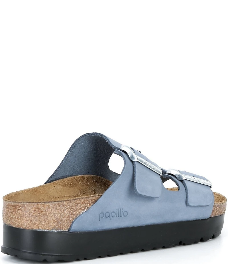 Papillio by Birkenstock Women's Arizona Suede Nubuck Platform Sandals