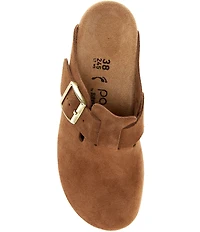 Papillio by Birkenstock Women's Fanny Suede Buckle Strap Hardware Wedge Clogs