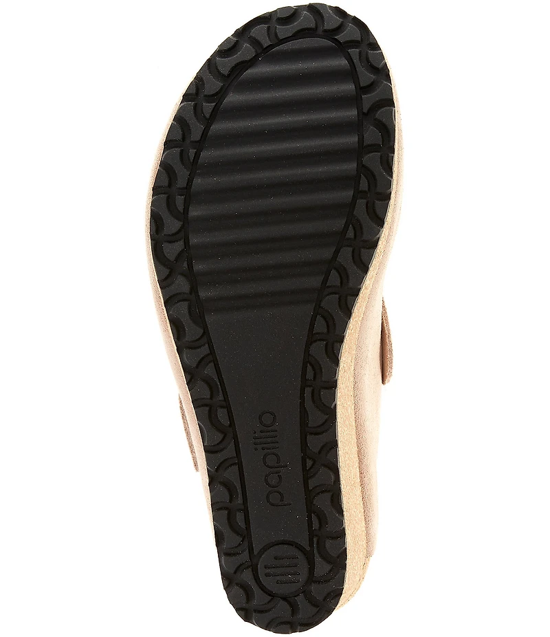 Papillio by Birkenstock Women's Fanny Suede Buckle Strap Hardware Wedge Clogs