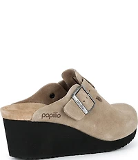 Papillio by Birkenstock Women's Fanny Suede Wedge Clogs