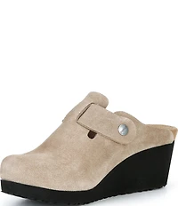 Papillio by Birkenstock Women's Fanny Suede Wedge Clogs
