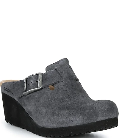 Papillio by Birkenstock Women's Fanny Suede Wedge Clogs