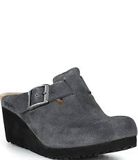 Papillio by Birkenstock Women's Fanny Suede Wedge Clogs