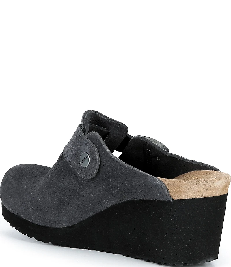 Papillio by Birkenstock Women's Fanny Suede Wedge Clogs