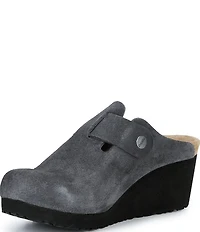 Papillio by Birkenstock Women's Fanny Suede Wedge Clogs