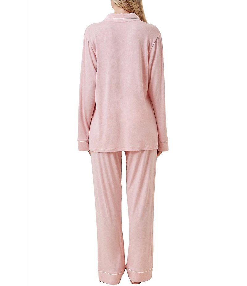 Papinelle Kate Modal Soft Long Sleeve Notch Collar Long Pajama Set