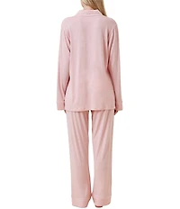Papinelle Kate Modal Soft Long Sleeve Notch Collar Long Pajama Set