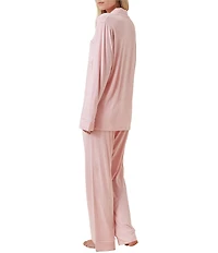 Papinelle Kate Modal Soft Long Sleeve Notch Collar Long Pajama Set