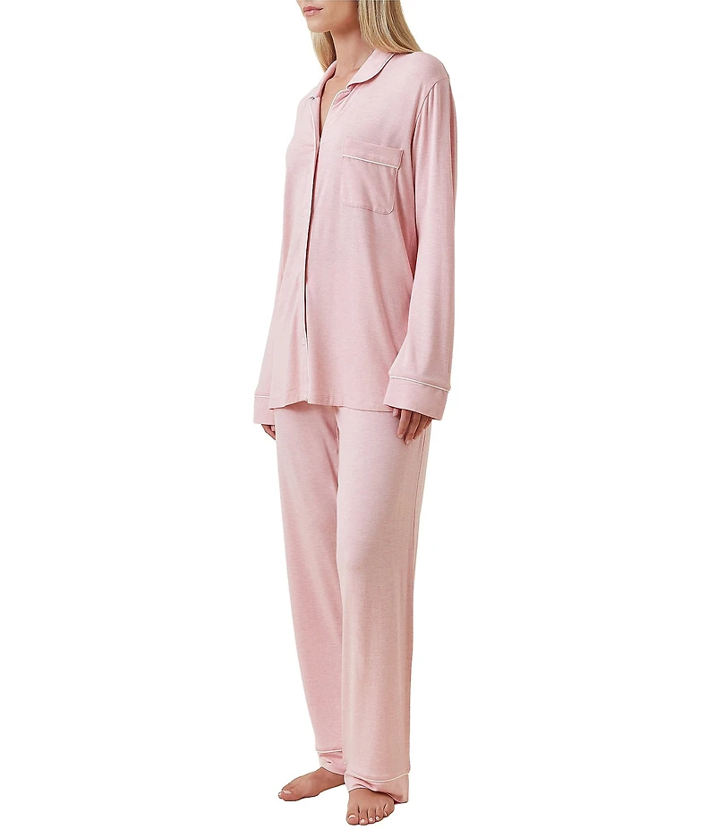 Papinelle Kate Modal Soft Long Sleeve Notch Collar Long Pajama Set