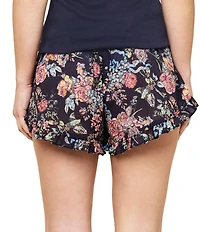 Papinelle Layla Solid Knit Sleeveless Tank Top & Floral Print Shorty Pajama Set