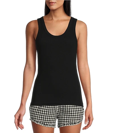 Papinelle Milla Rib Shelf Bra Scoop Neck Sleeveless Sleep Tank