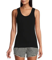 Papinelle Milla Rib Shelf Bra Scoop Neck Sleeveless Sleep Tank