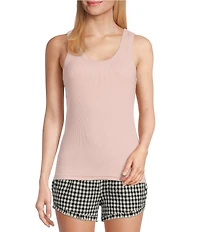 Papinelle Milla Rib Shelf Bra Scoop Neck Sleeveless Sleep Tank