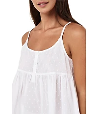Papinelle Swiss Dot Sleeveless Scoop Neck Woven Cotton Shorty Pajama Set