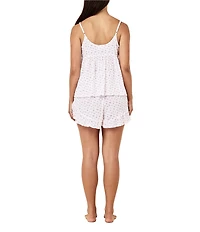 Papinelle Swiss Dot Sleeveless Scoop Neck Woven Shorty Pajama Set