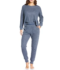Papinelle Waffle Textured Long Sleeve Scoop Neck Knit Lounge Set