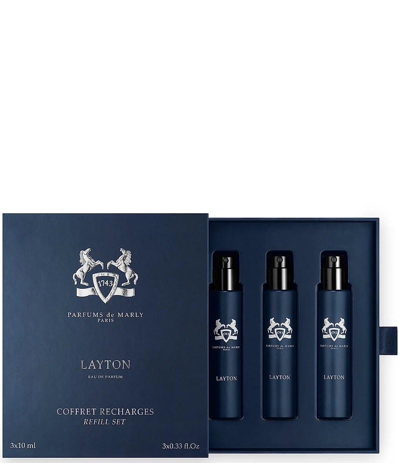 PARFUMS de MARLY Men's Layton Eau de Parfum Refillable Travel Set with Case