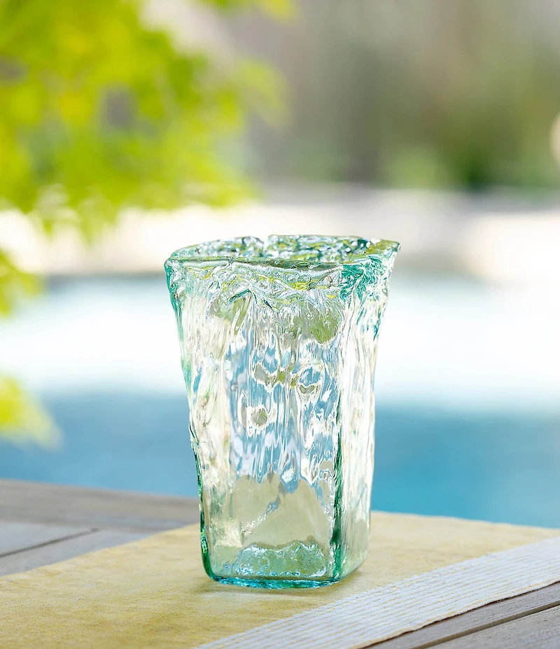 Park Hill Oceana Organic Glass Square Vase