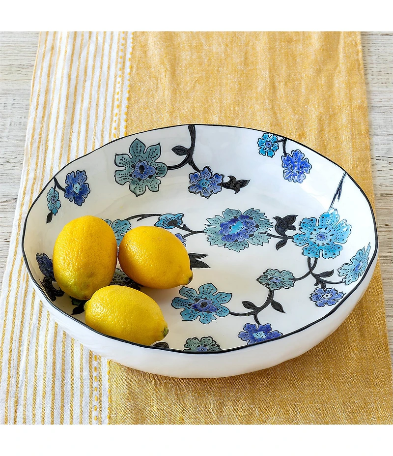 Park Hill Periwinkle Vine Pattern Serving Bowl