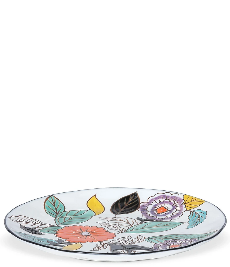 Park Hill Poppy Garden Stoneware Dinner Plate