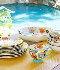 Park Hill Poppy Garden Stoneware Dinner Plate