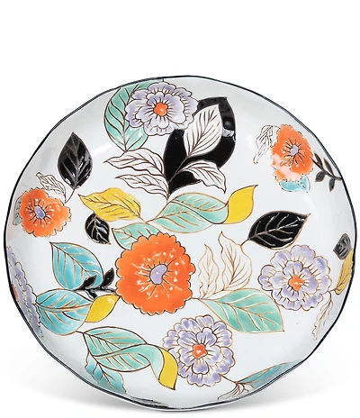 Park Hill Poppy Garden Stoneware Serving Plate