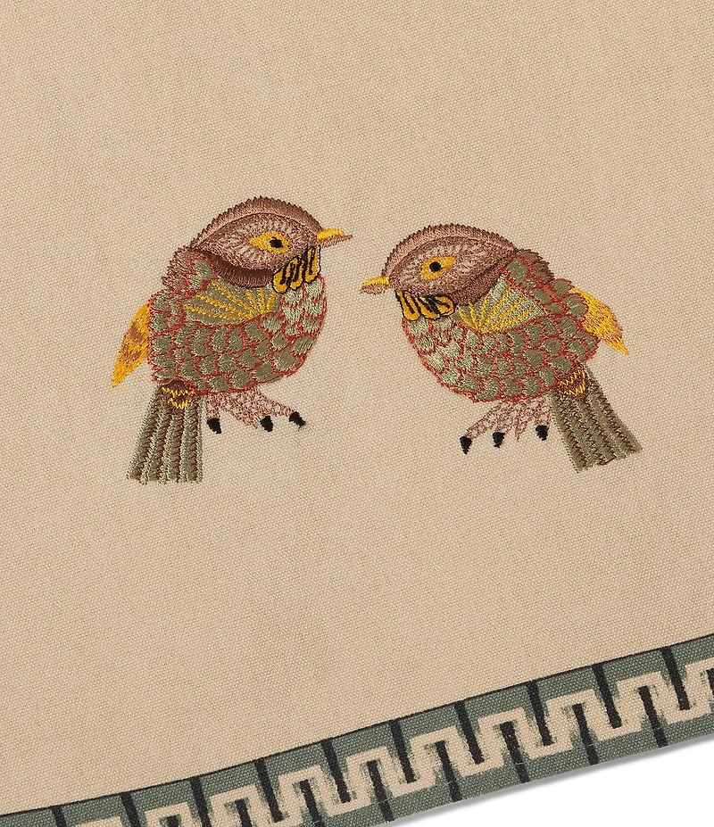 Park Hill Roost Embroidered Pattern Runner