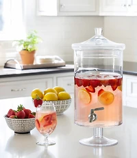 Park Hill Sleek Crystal Beverage Dispenser, 8qt.