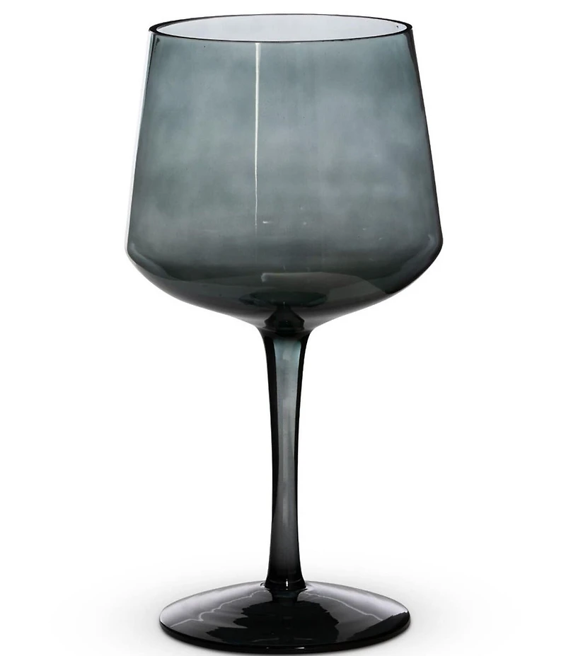 Park Hill Urban Farmhouse Collection Florian Smoke Glass Tall Stemmed Bowl