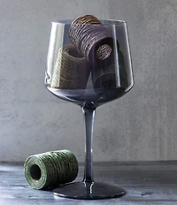 Park Hill Urban Farmhouse Collection Florian Smoke Glass Tall Stemmed Bowl